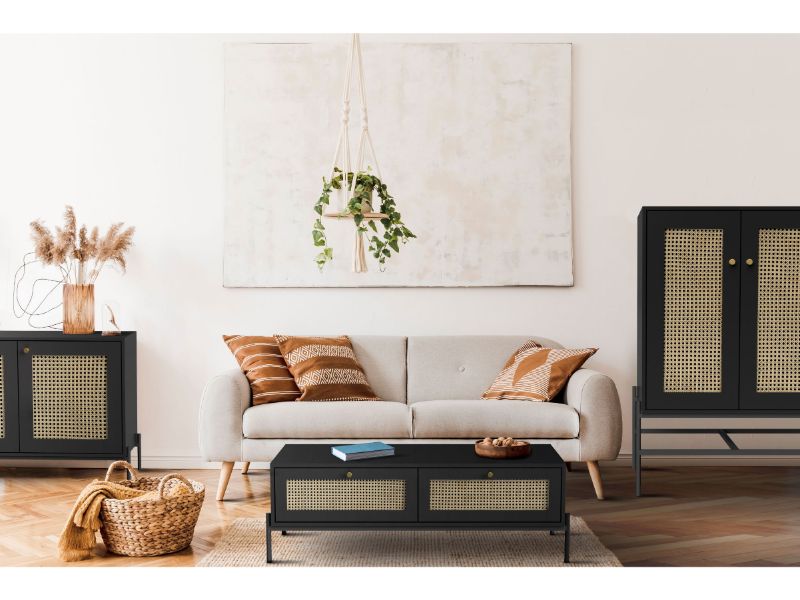 Rattan 3 Door Sideboard