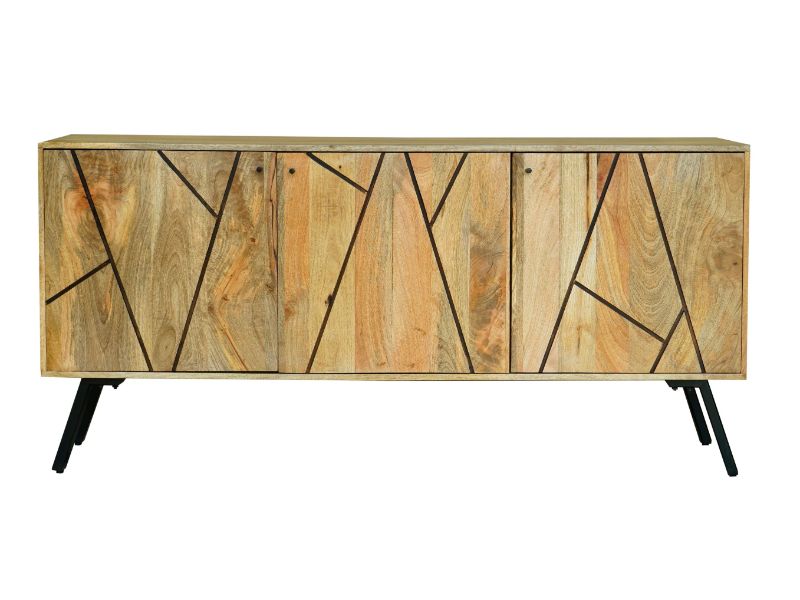 Amar 3 Door Sideboard - Iron Base