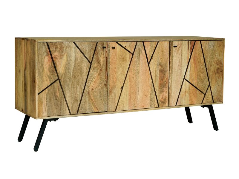 Amar 3 Door Sideboard - Iron Base