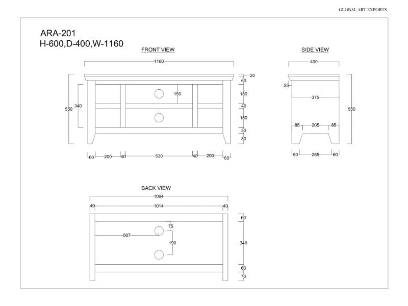 Aravali 4 Drawer TV Unit