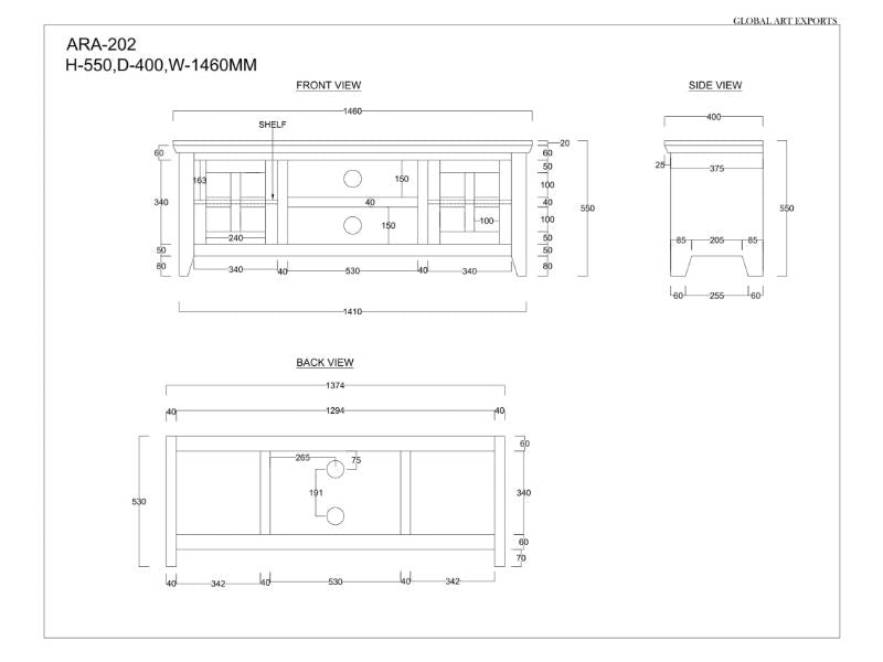 Aravali 2 Door TV Unit