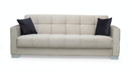 Beige Fabric Sofa Bed