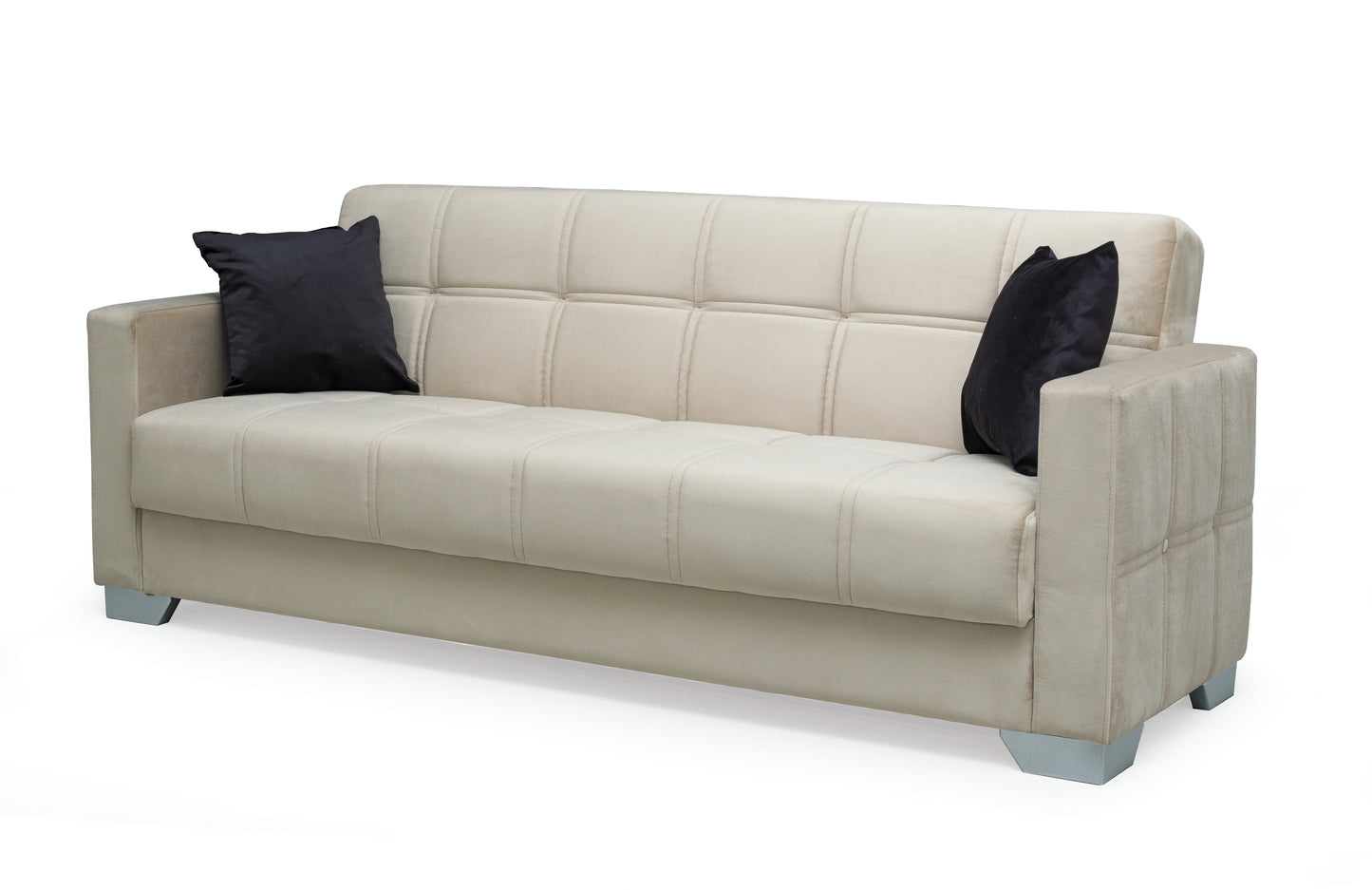 Beige Fabric Sofa Bed