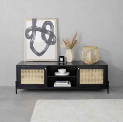 Rattan Large TV Unit